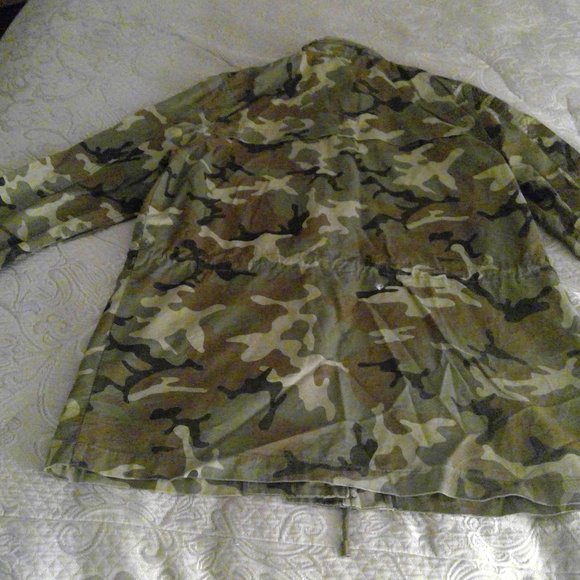Womens Large Love Tree Fatigue Print lightweight jacket 100% cotton - Picture 6 of 7